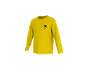 T-shirt jaune à manches longues avec un petit imprimé pokéball sur la poitrine.