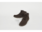 Bottes d'hiver en daim marron pour hommes avec lacets et fermeture éclair.