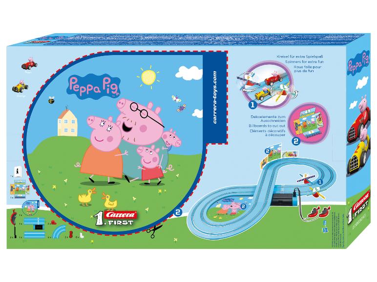 Circuit de course Carrera First avec Peppa Pig et des pièces tournantes