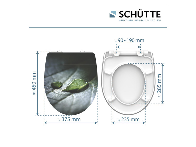 Aller en mode plein écran : Schütte Abattant WC High Gloss, avec fermeture en douceur - Image 53