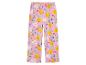 Pantalon de pyjama rose avec un motif soleil, arc-en-ciel et nuages.