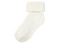 Une chaussette blanche avec un large bord