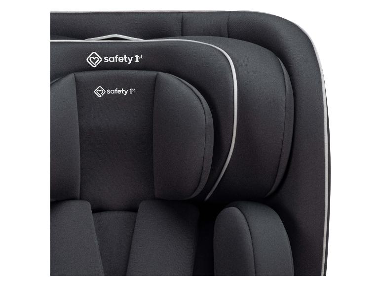 Siège auto gris foncé avec logo 'safety 1st' blanc