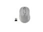 Souris sans fil Tronic grise et son récepteur USB.