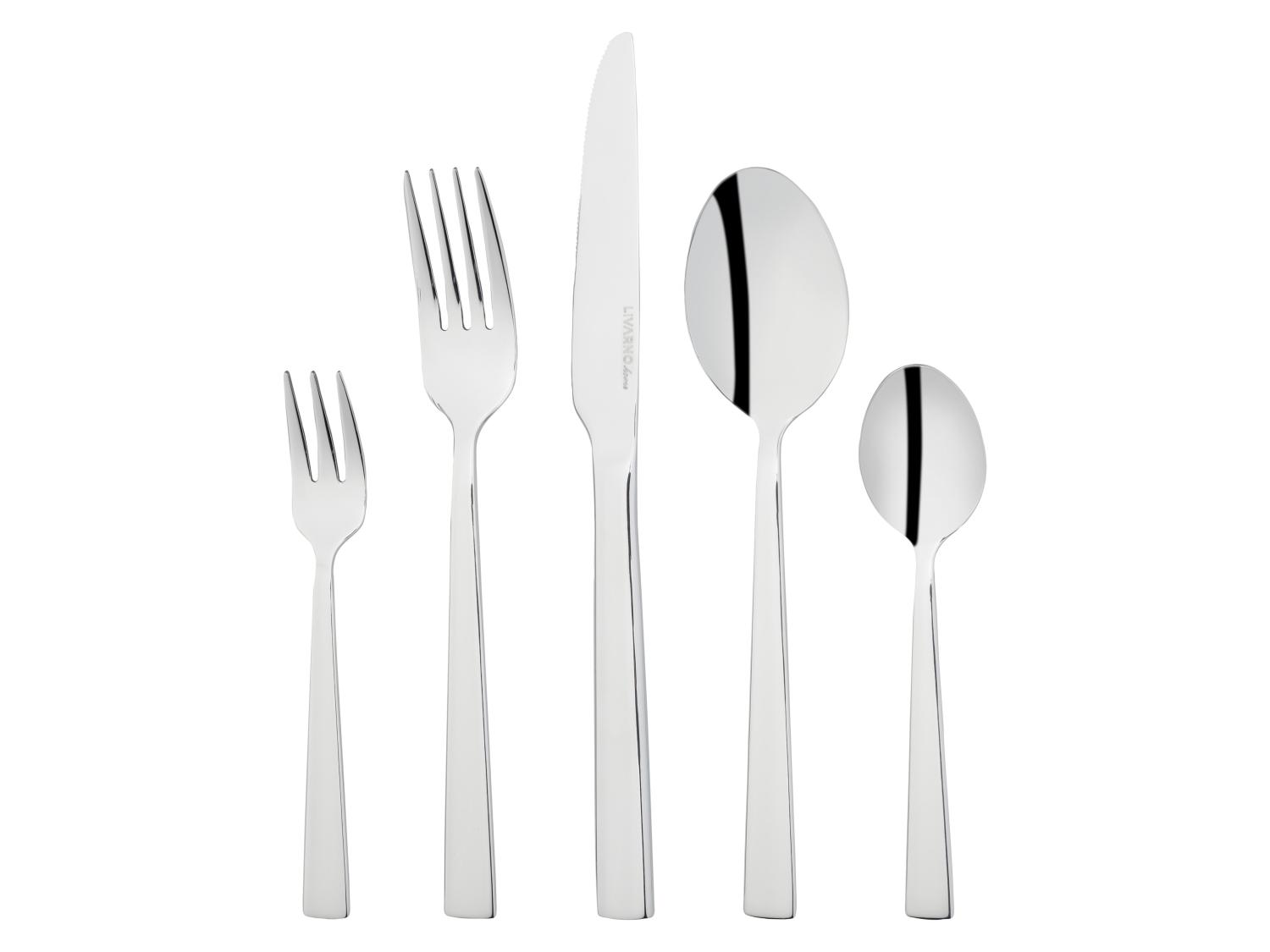 Set De Couverts En Acier Inoxydable 60 Pièces Pour 12 Personnes - Couteaux, Fourchettes, Cuillères, Fourchettes à Dessert, Cuillères à Café - Lave-vaisselle Safe