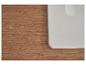 Surface en bois à côté d'une surface blanche texturée aux coins arrondis