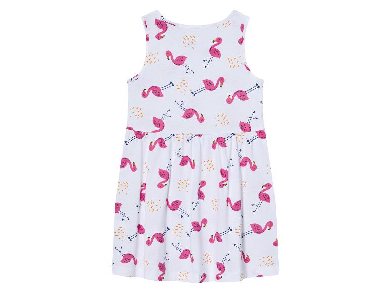 Robe d'été pour fille, motif flamants roses.