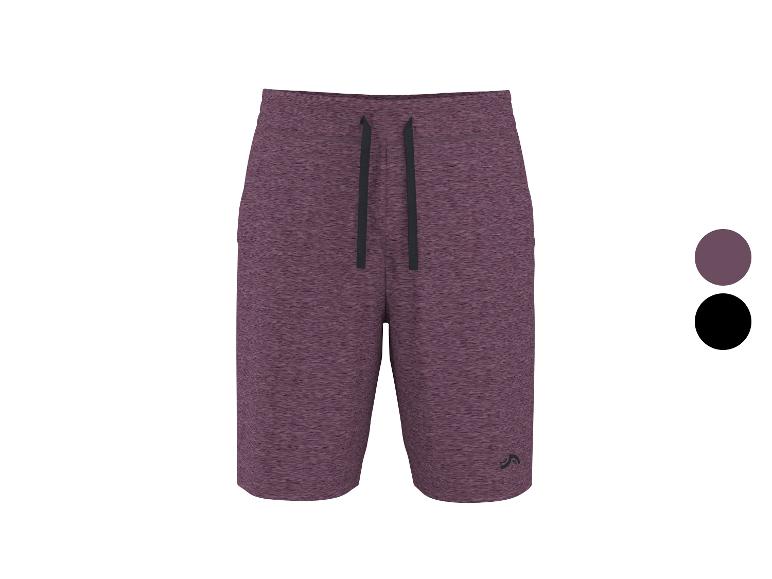 Short de sport homme violet chiné avec cordon de serrage noir