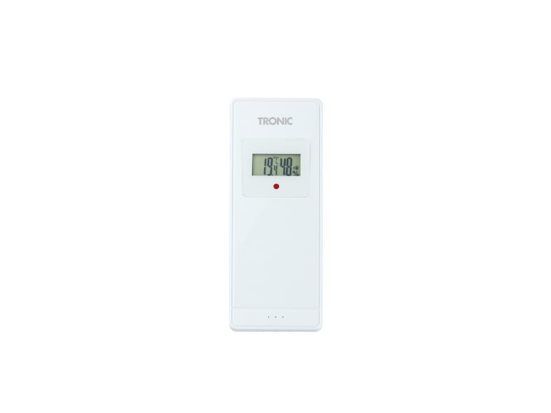 Thermomètre et hygromètre numérique blanc affichant 19.4°C et 48% d'humidité.