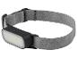 Lampe frontale LED avec bandeau gris.