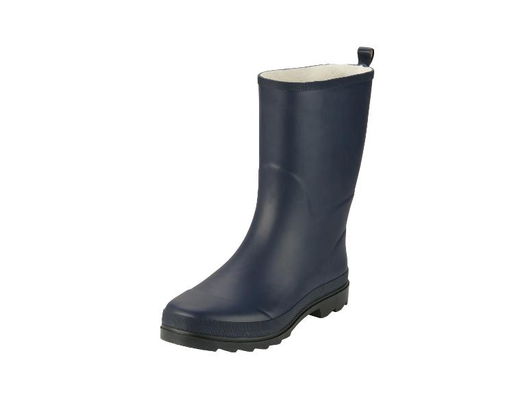Bottes de pluie bleu marine avec doublure blanche et semelle noire