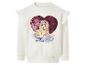 Sweat-shirt blanc pour enfant avec cœur à paillettes, imprimé princesse et texte 'Follow your Heart'.