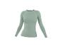 Haut de sport vert clair à manches longues avec empiècements latéraux texturés