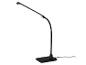 Lampe de bureau LED noire avec bras flexible et base rectangulaire