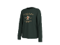 T-shirt manches longues vert foncé avec motif bonhomme de pain d'épices et inscription 'Little Claus' Bakery'