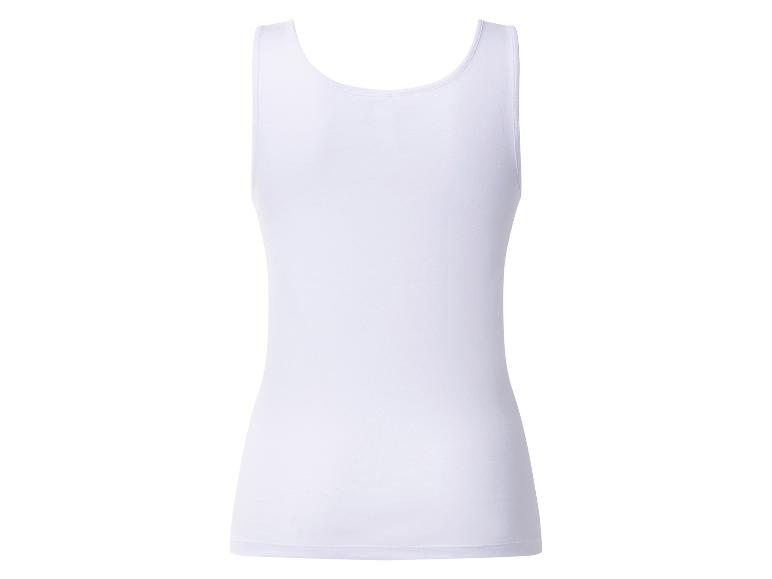 Débardeur blanc sans manches pour femme, vue de dos