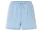 Shorts en gaze de coton bleu clair, style décontracté.
