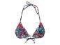 Haut de bikini triangle, imprimé tropical.