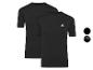 Deux t-shirts Reebok noirs à manches courtes.