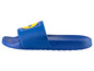 Des tongs bleues avec le logo Lidl.