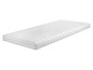 Un matelas blanc avec des coutures verticales.