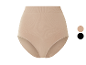 Culottes taille haute beige et noires.