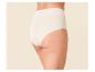 Culotte taille haute beige pour femme avec détails en dentelle sur le côté
