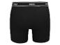 Boxer noir pour homme avec ceinture élastique blanche et texte