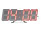 Horloge numérique LED rouge et grise.