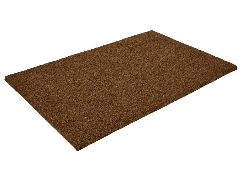Paillasson en fibre de coco marron sur fond blanc