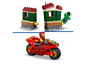 Lego Iron Man avec une moto et Hulk qui détruit une maison.