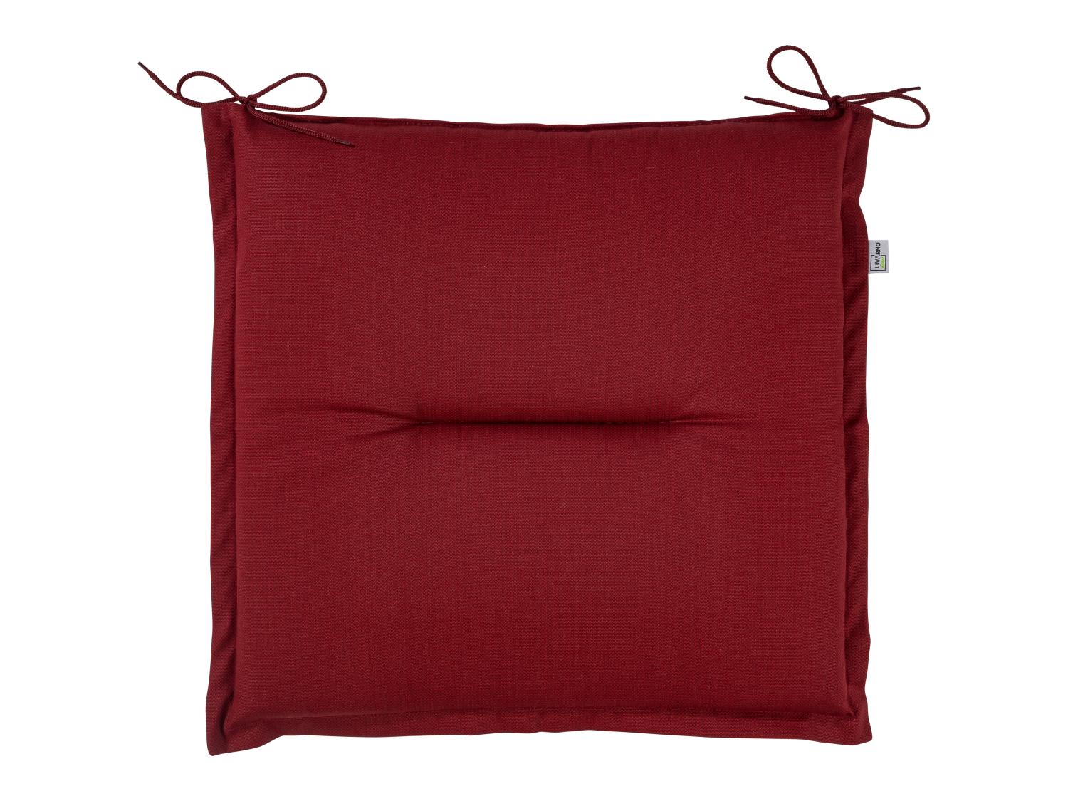 Coussin De Chaise Imperméable En Simili Cuir - Épaisseur 10 Cm - 45x45 Cm - Bordeaux
