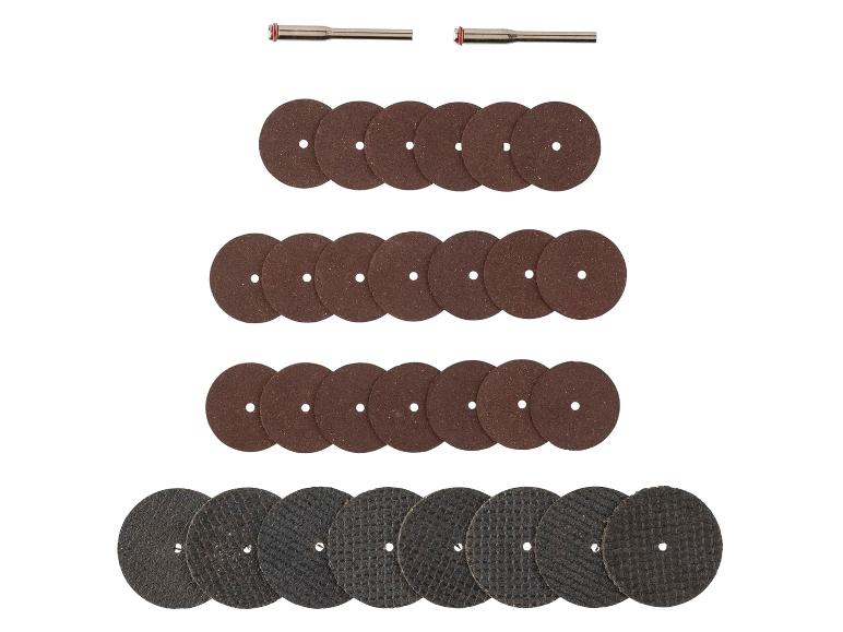 Disques à tronçonner et mandrins pour outils rotatifs.