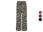 Pantalon large à imprimé léopard, disponible en trois couleurs.