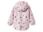 Veste rose pour enfant avec imprimé floral.