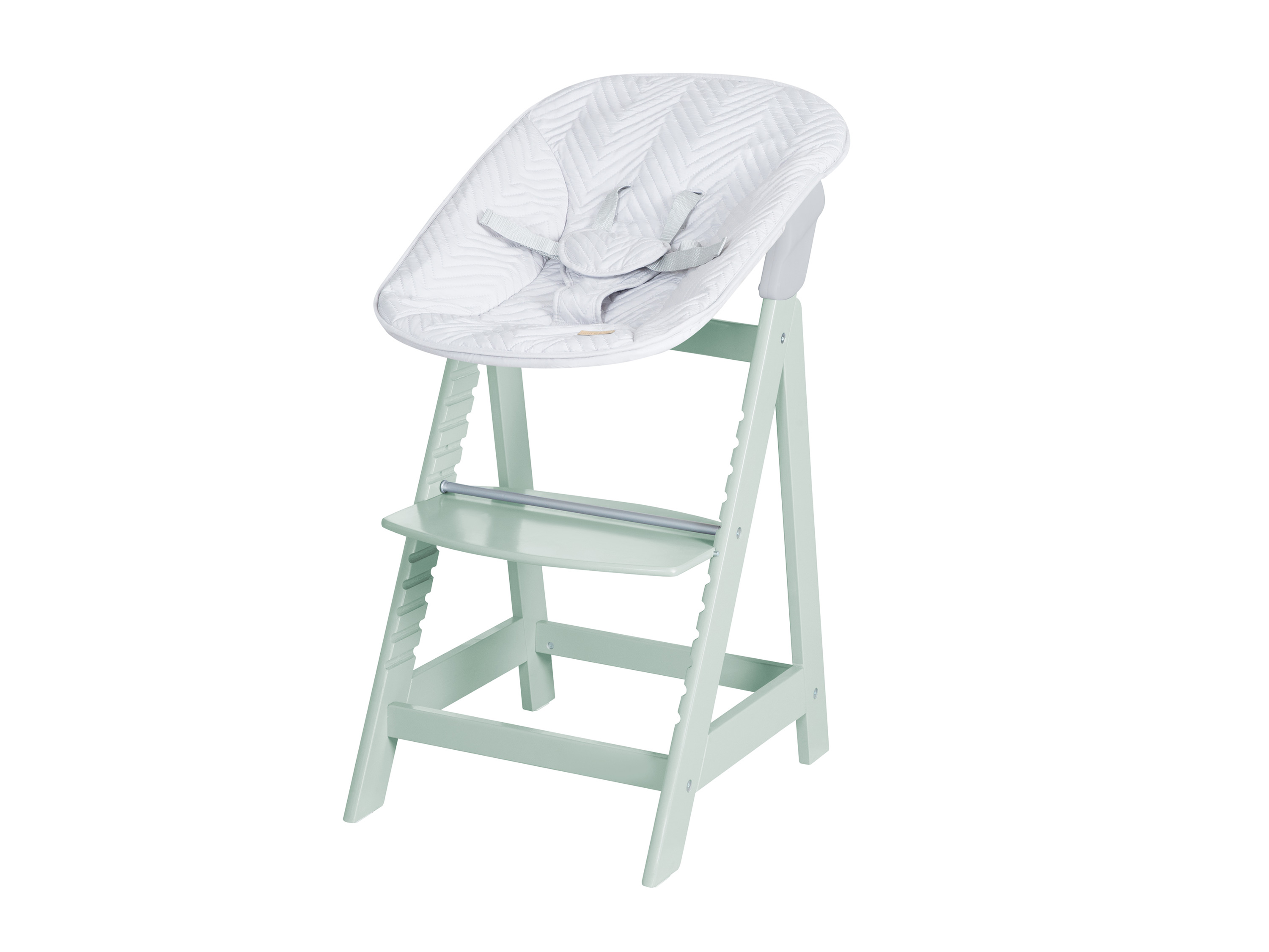 roba Chaise haute évolutive Born Up Zick Zack 2 en 1 (vert menthe)