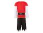 Un costume rouge et noir pour garçon, idéal pour le carnaval ou le théâtre.