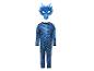 Un costume de dragon bleu avec un masque assorti.