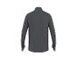 Haut de sport à manches longues et col zippé gris foncé pour homme, vue arrière.