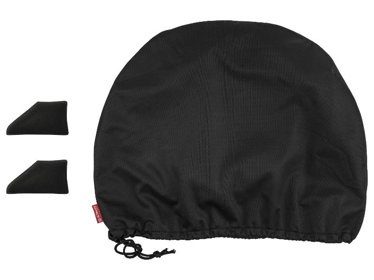 Housse de protection noire avec cordon de serrage et deux petites cales noires