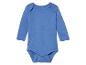 Body bébé bleu à manches longues.