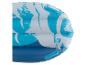 Bouée gonflable bleue et blanche à motifs, idéale pour la piscine ou la plage.