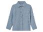 Chemise boutonnée pour enfant, style décontracté, couleur bleu clair.