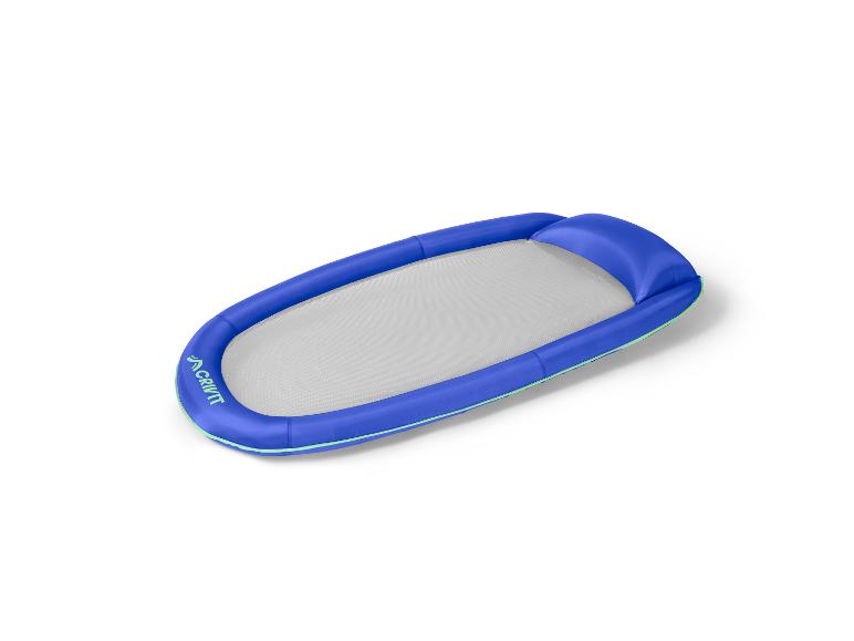 Matelas gonflable bleu et vert pour piscine avec filet