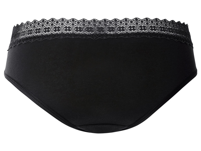 Culotte noire avec détails en dentelle.