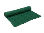 Tissu de jute vert roulé sur fond noir