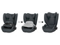 Siège auto Cybex Pallas B2 en trois positions : avec ceinture, avec coussin et avec dossier.