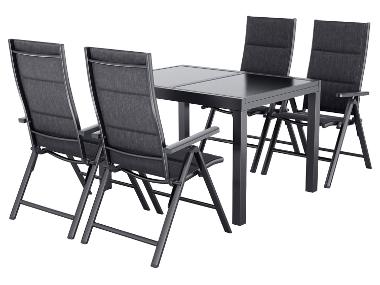 LIVARNO® Table de jardin + Lot de 4 fauteuils Toronto
