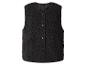Gilet polaire noir à boutons.