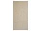 Une serviette beige avec une bordure tissée.